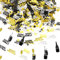 Silvester Konfetti,Silvester Tischdeko,Happy New Year Deko 2025,Silber Gold Schwarz Neujahr Party Confetti Streudeko Luftballons Glitzerkonfetti,für Hochzeit Neujahrsdekoration Silvesterparty(30g) (A)