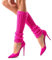 TK Gruppe Timo Klingler Strümpfe Neon - Stulpen neon pink - Accessoire Kostüm zu Retro neon 80er 90er Outfit Fasching & Karneval