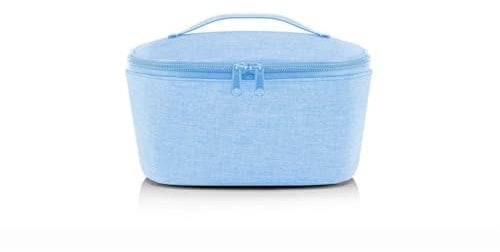 reisenthel coolerbag S Pocket Twist Powder Blue – Kühltasche mit Obermaterial aus recycelten PET-Flaschen – Ideal für das Mittagessen unterwegs