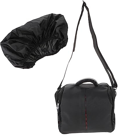 UKCOCO -Kameratasche fototasche Camera Bag Camera Backpacks Kameratasche mit Tragegriff Kamerakoffer gepolsterte Kamera Wasserdicht Film Kamera-Gadget-Tasche Kamera Zubehör PVC Black