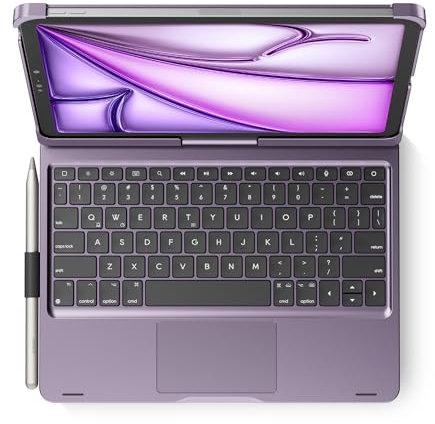 edaiser Étui avec clavier pivotant pour iPad 2025 (11e-10ème) et iPad Air 11 (M2-M3) et iPad Air 5/4e génération et iPad Pro 11 (4e à 1ère) ; coque rotative avec porte-crayon et pavé tactile