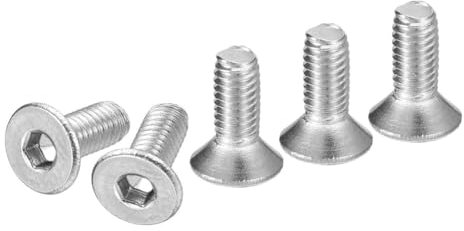 100 viti a testa svasata M3 x 8, in acciaio inox, esagonale, filettatura metrica, viti a testa svasata durevoli per mobili, ingegneria meccanica e fai da te, viti M3 di alta qualità con esagono