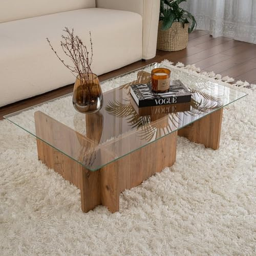 Dmora Couchtisch Itri 105x65x30h cm Braun Zeitschriftenhalter
