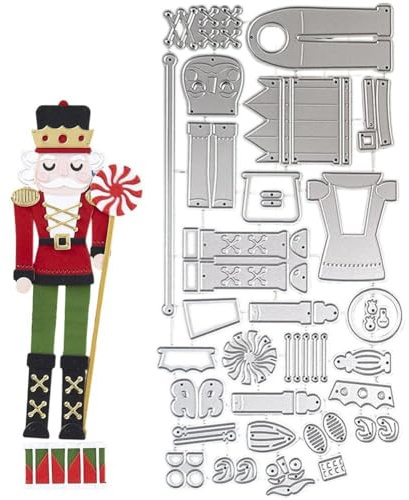 HiyyFloy Nutcracker Soldier Metal Cutting Die Christmas Card Dies for Paper Craft Making Greeting Cards Scrapbooking Decoration