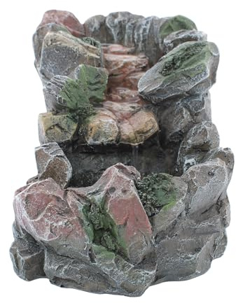 Moranduzzo Wasserfall in Steinoptik mit Krippenpumpe - rustikale Handwerkskunst aus Harz, 18,5 x 13 x 15,5 cm für Statuen 10 cm - handgefertigt, offizielles Produkt Made in Italy