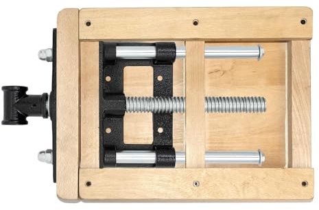 Wood Vise, tornillo de madera de banco de hierro maleable, tornillo de carpintería con apertura de 30 cm, sujeción rápida manual para bricolaje taller, abrazadera profesional, 35 x 22 cm, 5,3 kg