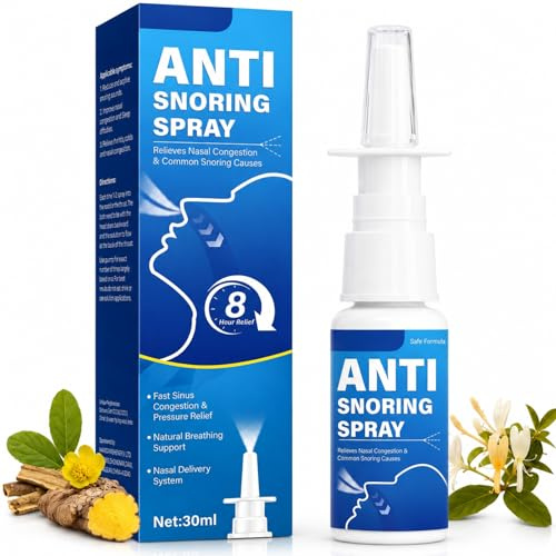 Anti Schnarch Spray 30 Ml, Schnarchstopper Und Nasenspray, Die wirksame Lösung gegen Schnarchen, Mit Pflanzlichen Extrakten Für Eine Ruhige Nacht Und Befreites Atmen Sanfte Pfleg