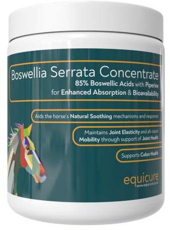 Equicure Boswellia Serrata Concentrate For Horses with 85% Boswellic Acid (150g) | Reduce Stiffness & Improve Joint Mobility For A Happy Healthy Horse