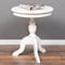 LEBENSwohnART Beistelltisch TIGA D50cm weiß Landhaus Shabby Chic Couchtisch Tisch rund