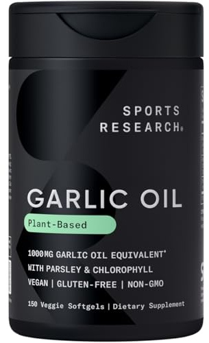 Sports Research® Odorless Garlic Oil, 150 Plantgel™ Capsules