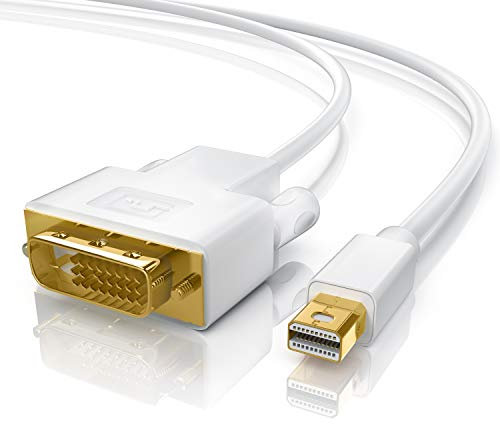 CSL - Mini Displayport auf DVI Kabel 3m - Full HD HDTV 1080p - miniDP auf DVI Dual Link 24 1 - Kompatibel mit Thunderbolt 1- und Thunderbolt 2 Ports