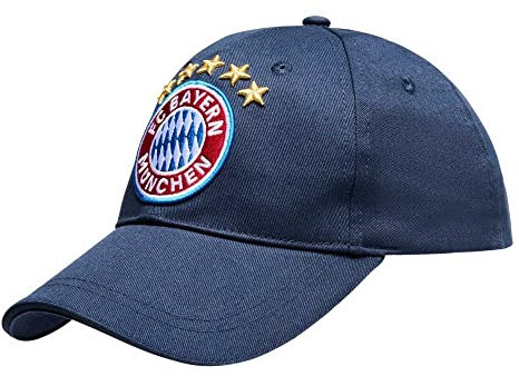 FC Bayern München Basecap Kinder Navy - Logo 5 Sterne - Kids Cap Schildmütze Kappe FCB