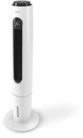 Olimpia Splendid 99312 Peler Tower Ventilador Enfriador Ionizador de torre con base oscilante, temporizador y bidón de 3.5 litros, 300 m3/h, 65 W