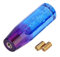 Dingln Schaltknauf, blau, Universal, zweifarbig, Kristall, Bubble, Schaltknauf, manuell, mit 8 mm, 10 mm Gewinde (violett/blau)