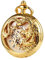 TREEWETO Taschenuhr mit Kette Herren Analog Mechanisch Handaufzug Doppelscharnier Antik Drache Römische Ziffern, Gold