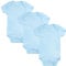 Baby Vests, Baby Bodysuits Short Sleeved, UK Brand, 3 Pack, Blue, 6-9 Months