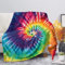 Binienty Batikdecke, Überwurf, Fleecedecke, abstraktes Regenbogen-Batik-Design, ultraweich, gemütlich, Decken für Bett, Couch, Sofa, Büro