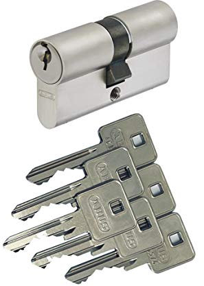 ABUS A93 Doppelzylinder 40/45mm mit 6 Schlüssel, mit Not-u. Gefahrenfunktion und Bohrschutz, Profil C73 C83