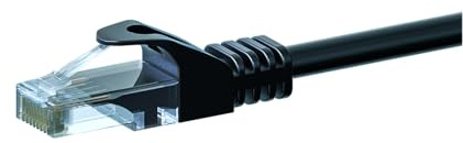 Danicom CAT 6 Netzwerkkabel U/UTP - 0,50 m - Schwarz - CCA | POE, Ethernet, LAN, Patchkabel, Datenkabel, RJ45 - für Serverschränke, Switches, Router, Modems!