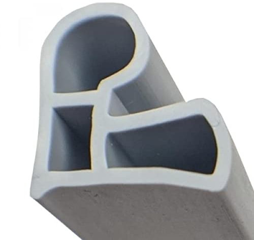 Stahlzargendichtung I 5m I Farbe Grau oder Weiß ► Dichtung Türe ► Metalltürdichtung ► Ersatzdichtung ► Wohnungstürdichtung ► Langlebig und wartungsfrei (grau)