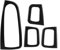 BOROCO Fenster-Knopf-Verkleidung, 4 Stück Kohlefaser-Stil Auto-Fensterheber-Schalter-Knopf-Abdeckungs-Verkleidung für C-Klasse W205