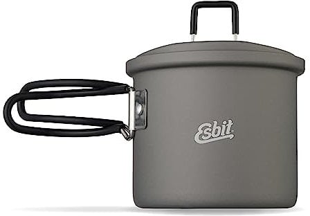 Esbit Outdoor Kochtopf 625 ml - Camping Topf aus hartanodisiertem Aluminium - inkl. Deckel mit praktischer Aufhängung