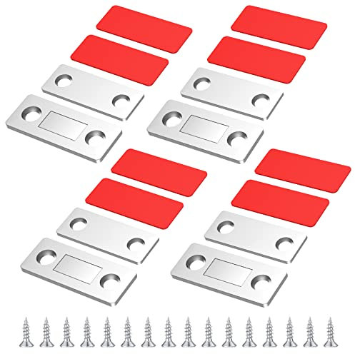 4 x Ultra Thin Cupboard Magnetic Door Catch,Cupboard Door Magnets for Cabinets,Door Magnet Door Catch,Cupboard Magnets for Cupboard Doors,Magnetic Catch,Magnetic Cabinet Catch,Cabinet Magnets