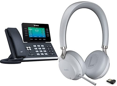 Yealink IP Telefon SIP-T54W VoIP-Telefon, schwarz + BH72 Lite Teams USB-A