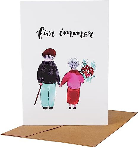 CL&MH Jubiläumspostkarte „für immer“, Liebespaar, Hochzeitstagskarte, Verlobung, Jahrestag, Geschenkidee, Valentinstag, Hochzeit,Geschenkidee Mann,Geburtstagskarte zum Jubiläum für den Partner