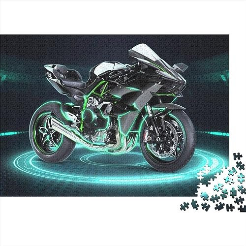Motorroller Puzzle 1000 Teile - Motorrad Jigsaw für Erwachsene, Moto Motiv, Schwieriges Board Puzzle