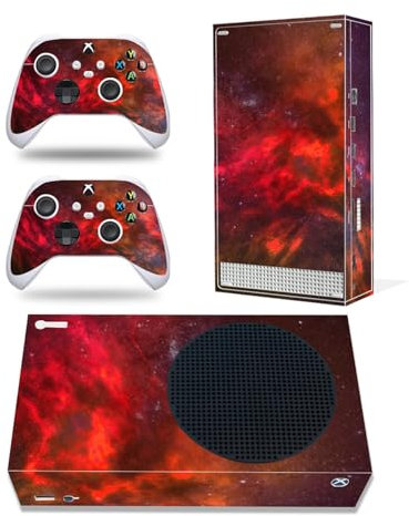 Calcomanía protectora de vinilo para mandos de consola Xbox Series S, protector de vinilo para Microsoft Xbox Series S, juego completo de cubierta protectora para X-Box Series S (volcán rojo)