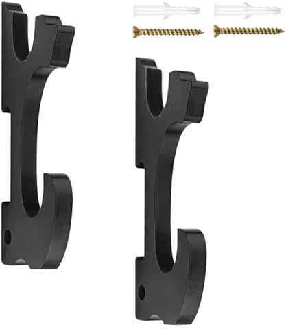 Ksvaye 2er-Set Katana Halterung Zweischichtiger Schwerthalter Wand Katana Ständer Holz Katana Wandhalterung für Lichtschwert Samurai Demon Slayer Waffenständer alle Schwerter (Schwarz)