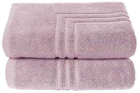 MAURAHOME - 2er Pack Badvorleger, Frottee Duschvorleger, 100% Baumwolle Badematte 50x70cm, Badteppich Old Rose, Badvorleger rutschfest Waschbar, Badezimmerteppich, Schnelltrocknend Duschvorleger