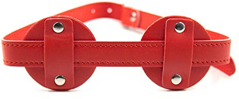 Canarea 2Pcs Augenmaske Erotik Sex SM Leder Katze Augenbrille Fetisch Kopf-Fesseln Rollenspielen Sex Spielzeug Augenbinde