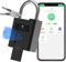 Dhiedas Cadenas biométrique à empreintes digitales avec clé, résistant aux intempéries, Smart Lock avec application, pour clôtures extérieures, portes de jardin, casiers, bagages, vélos et boîtes