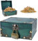 Weinlese Hölzerne Schatztruhe Box mit Schloss (15x12x7.2cm) Schatz Schmuckkästchen, Piraten Schatztruhe Box für Heimdekoration und Schmuckaufbewahrung