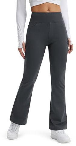 Libin Leggins Termici Donna Invernali Sportivi Pantaloni | Impermeabile Vita Alta in Pile Felpati Tuta leggings a Zampa Yoga Gym Palestra Trekking Neve Sci con Tasche