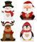 BETESSIN 24 Stück Geschenkboxen Weihnachten - Papierschachtel mit Weihnachtsmotiven - Weihnachtstüten für Adventskalender zum Befüllen - Kleine Tüten für Kleinigkeiten und Geschenke