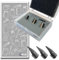 Lamy Safari Nib Kit - Polished & Black Stainless Steel: Choose 5 (XF, F, M, B, 1.1mm) or 3 (XF, F, B) - Protective Box Included! (3 Black Stainless Steel Collection)