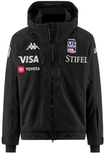 Kappa 6cento 602C US Herren Skijacke USA, Schwarz , M