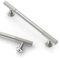 Amerdeco 10 Pack Brushed Satin Nickel Cabinet Pulls 5 Inch(128mm) Hole Centers Kitchen Cabinet Handles Solid Zinc Alloy Cabinet Hardware Drawer Pulls AM020