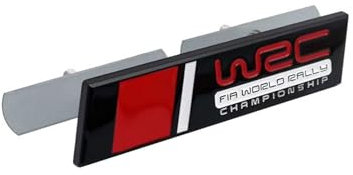 EKHNMTCM WRC Rally Metall-Emblem, Karosserieaufkleber, Kühlergrill-Abzeichen, Aufkleber, kompatibel mit Fit GK5 Polo Swift Abarth Evo, einfach abziehen und abzi(4)