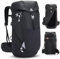 Outplea 50L Groß Wanderrucksack mit Öffnung Vorne Herren Damen, Wasserdicht Trekkingrucksack Reiserucksack mit Reflexstreifen, Outdoor Rucksack für Sport, Schwarz