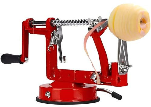 3-in-1 Apple Peeler - Vegetable and Potato Peelers for Kitchen, Stainless Steel Fruit Peeling Machine Corer Cutter Slicer Spiral Peel Adjustable Tool Easy to Use