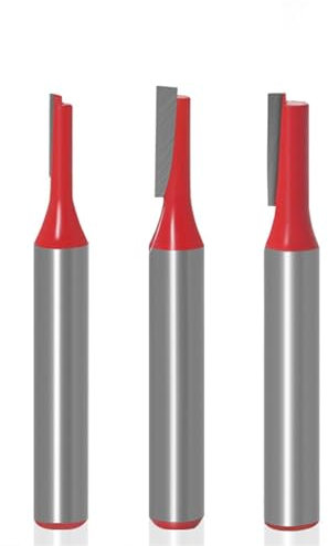 BCENG Juego de 3 fresas de madera de 6,35 mm, juego de fresas rectas para madera, fresas para madera, fresadoras estándar para 3 mm, 4 mm, 5 mm