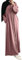 Muslimische Kleider Damen, Frauen Gebetskleidung Gebetsperlen Gebetsteppich Muslimische Kleider Abaya Damen, Islamische Langarm Kleid, Rosa, M