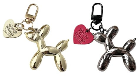 2 Pièces Porte-clés Chien Ballon, Design Chien Ballon Mignon, Dessin Animé Animal Porte-clés Pendentif De Sac À Dos - Accessoire De Charme Esthétique Pour Femme Les Amateurs De Chiens