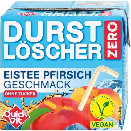 24 Durstlöscher Zero Eistee Pfirsich ohne Zucker a 500ml + Space Keks von Onlineshop Bormann