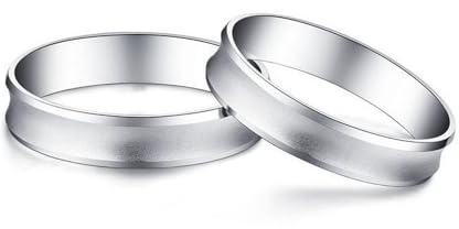 Epinki Platinum PT950 Eheringe, Klassiker Hochzeitsring, Platin Partnerringe Echtgold Schmuck, Gr.51 (16.2)