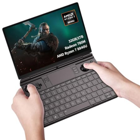 Cutesliving GPD Win Max 2 2025 Mini PC portatile da gioco con AMD Ryzen 7 8840U, grafica Radeon 780M, display da 10,1 pollici 2,5K, RAM da 32 GB, SSD da 1 TB per giochi portatili e produttività